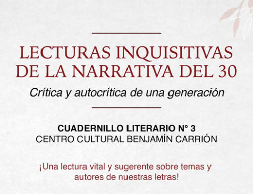 CUADERNILLO LITERARIO 3-CCBC: LECTURAS INQUISITIVAS DE LA NARRATIVA DEL 30